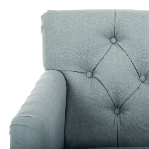 Colin Sky Blue Linen Tufted Club Chair - 28" x 34.4" x 32.7" - Image 2